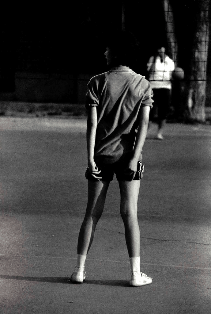 八十年代球场边的背影