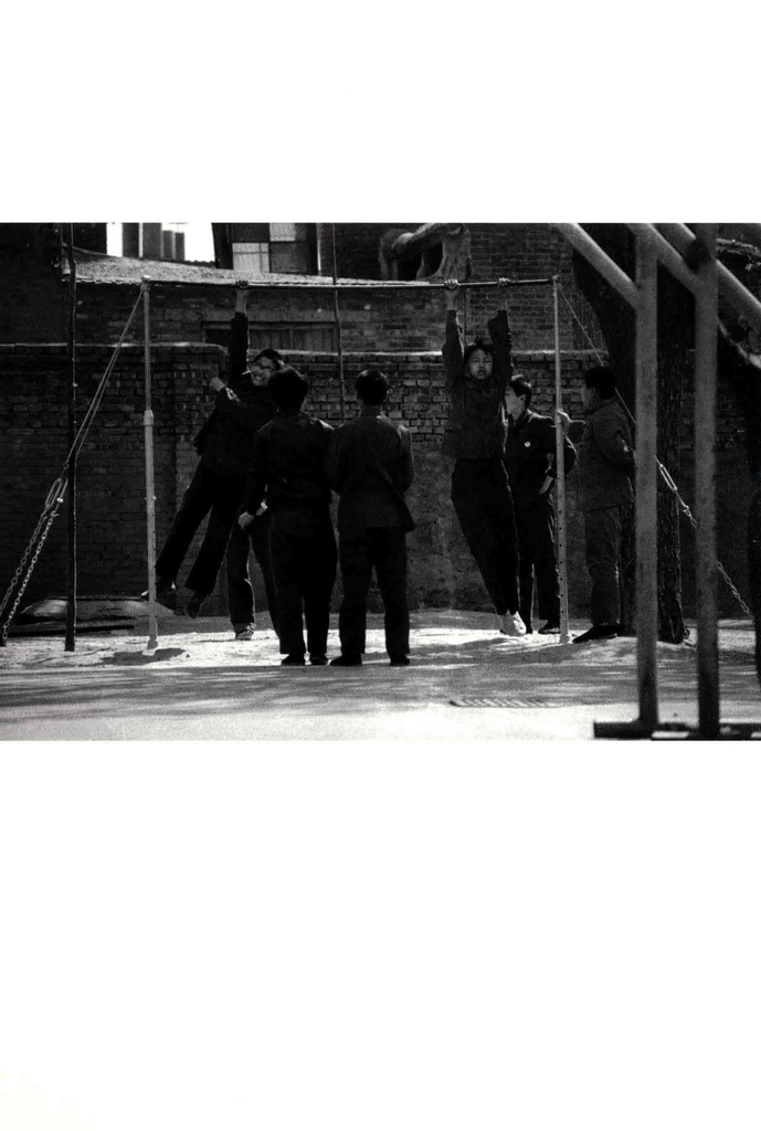 老照片中的引体向上场景